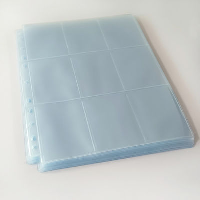 CPP 素材 9 TCG ゲームのための前後をクリアしたポケット取引カードページ