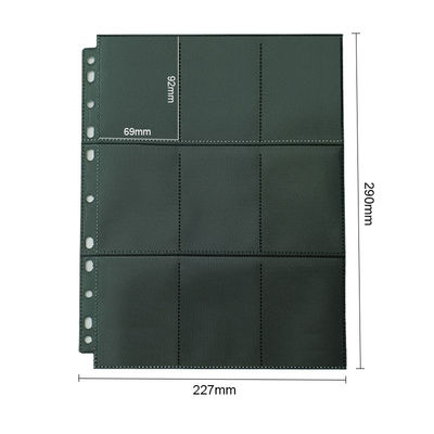 Mtg Tcg 18 ポケット カード ページ トップ ローディング ブラック トレーディング カード バインダー ページ