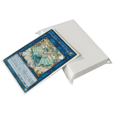 注文の標準サイズYGO 62x89mmのボード ゲームはプラスチック カード袖の白い質にスリーブを付ける
