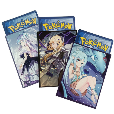 注文の印刷された芸術カードはゲームのPokemon Yugioh MTG魔法カード標準の小型の利用できる顧客用のためにスリーブを付ける