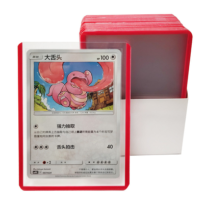 ハードPvcフォトゲーム スポーツカードホルダー 35pt カバーフィルム付き 透明 トップローダー